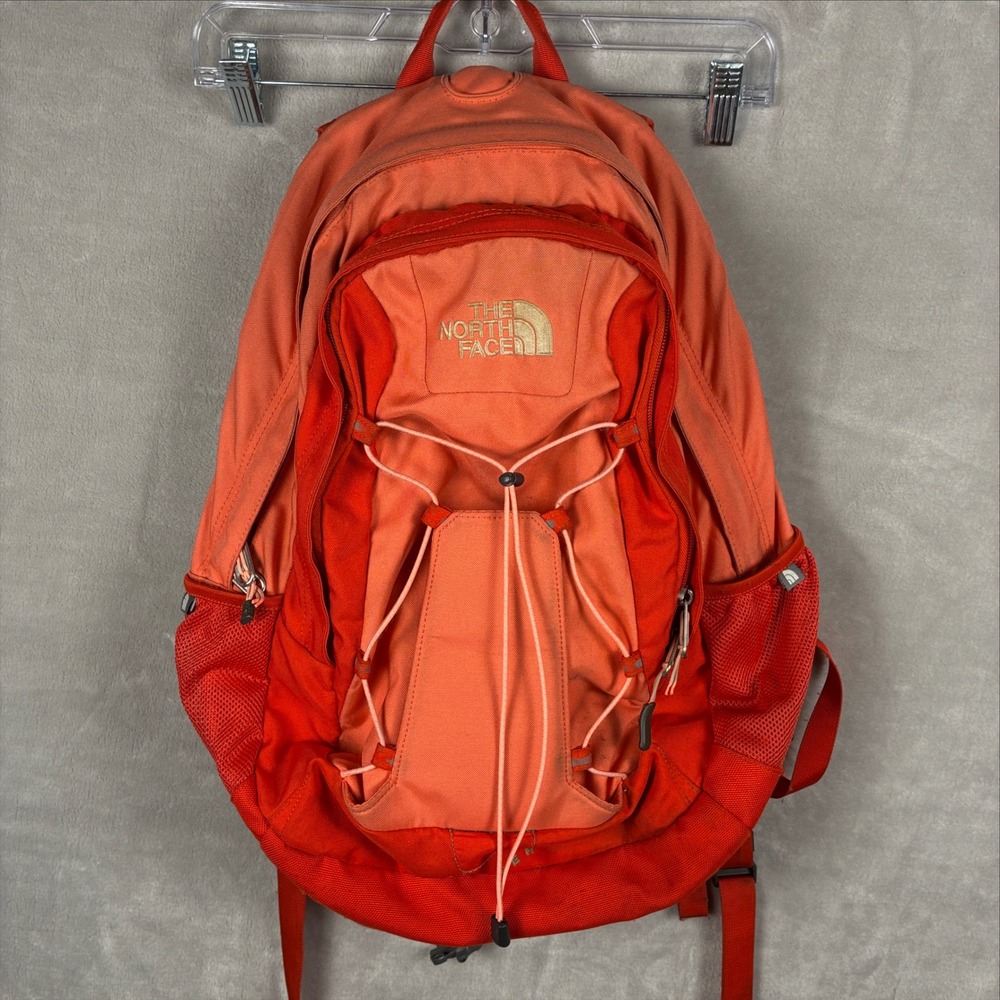 The North Face Jester Backpack Orange Coral Hiking School Laptop Bag